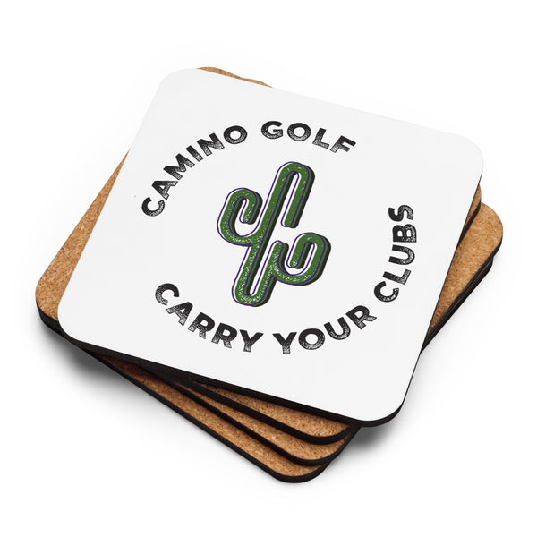 Camino "CARRY Your Clubs" Cork-back coaster